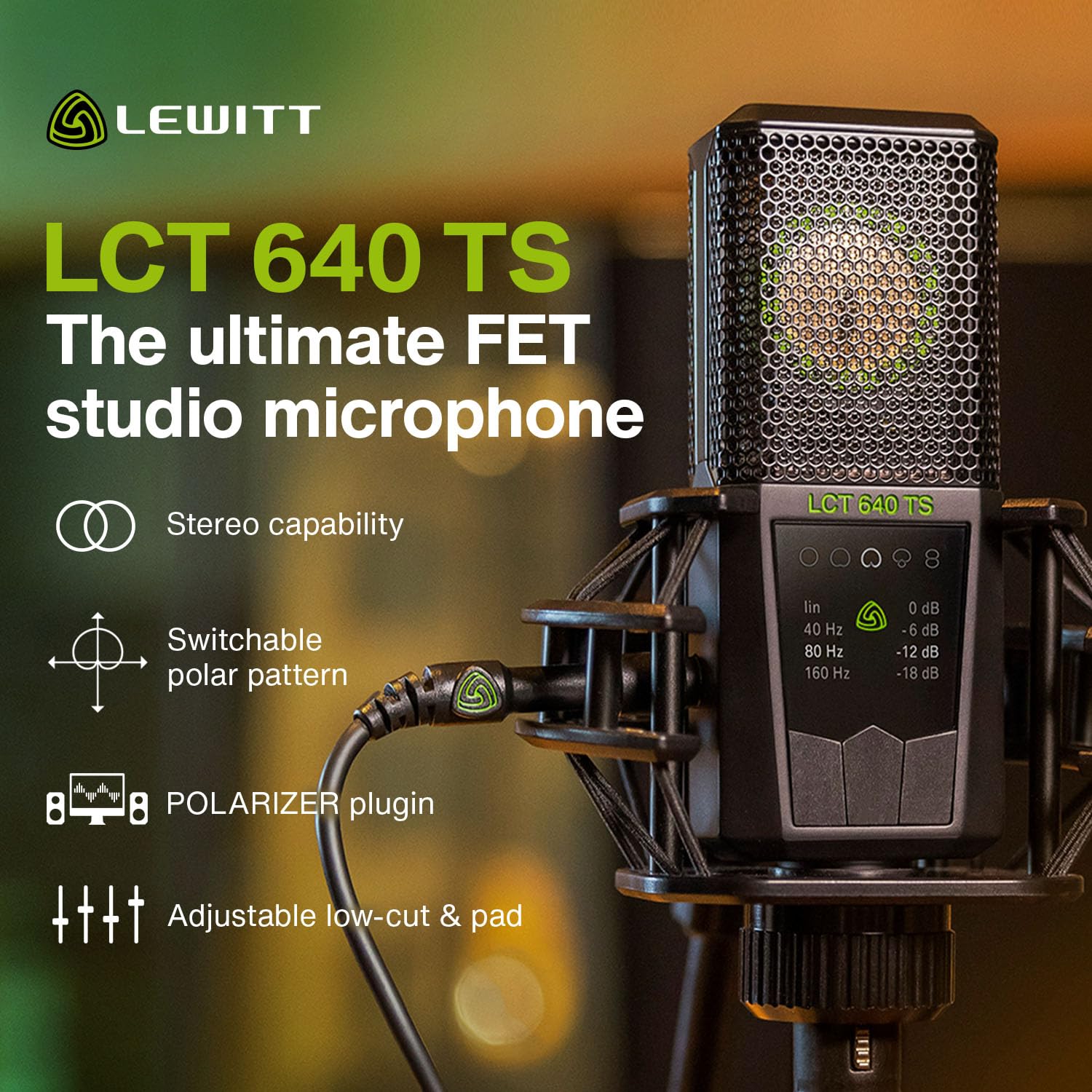 Amazon.com: Lewitt LCT 640 TS Dual-Output Multi-Pattern Condenser